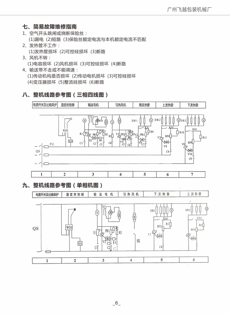 飛越機械熱收縮包裝機使用說明書 飛越智能塑封機 收縮機007